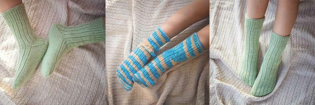 Как вязать носки на круговых спицах для начинающих