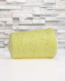 100% Cotton with beads and micro sequins, Yellow