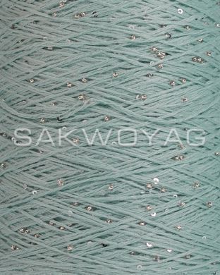 100% Cotton with beads and micro sequins, Glossy gray