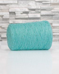 100% Cotton with beads and micro sequins, Turquoise