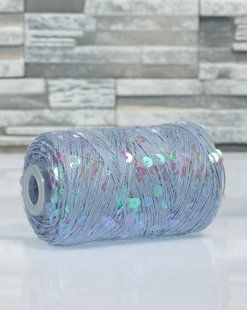 Cotton with Royal Sequins Blue