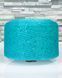 Cotton with sequins 3mm "Siaivo", Turquoise, sequin to match gloss