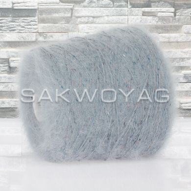 Ангора Rigo Spiky Tweed Серо-Голубой