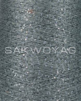Cotton with micro sequins 2mm "Crystal" - Grey