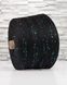Cotton with sequins 3mm "Siaivo" Black, sequin chameleon