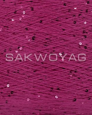Cotton with sequins 3mm "Siaivo" Fuchsia, tone-on-tone glitter sequin