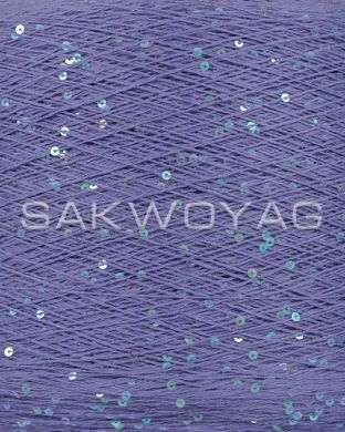 Cotton with sequins 3mm "Siaivo" Lavender, sequin chameleon