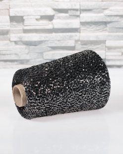 Cofil Antares Micro Paillette &ndash; Black base with silver sequins