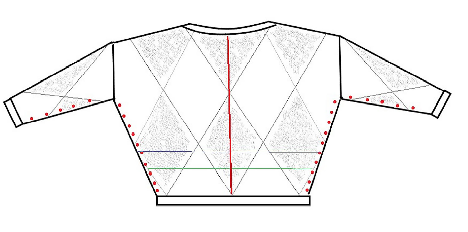 Обработка вязаных деталей Вертикальный трикотажный шов (матрасный) Вшивание рукавов